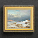 【油絵 直筆仕上げ】ルンドビー Winter Landscape F6 【額入り】 絵画 販売 6号 油彩 風景画 554×463mm 複製画 送料無料 プレゼ...