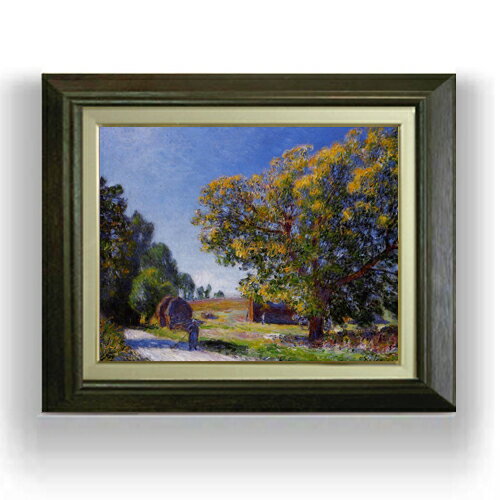 絵自体（キャンバス）の大きさ　410×318mm 【お届け日数】 ご注文日から　8-12日以内　に到着いたします。 ※一部在庫商品は早期出荷可能の場合がございます。 お急ぎに際は別途Eメールにてお問い合わせください。 お問い合わせメールアドレス 　shopmaster@artrest.jp 【留意事項】 ※注文個数によりお届け日が変わることがあります。 ※直筆仕上げ商品のため色彩が若干異なる場合がございますので 予めご了承くださいませ。 絵画 販売 インテリア 油絵 油彩 壁掛け 複製画 風景画 ゴッホ モネ ルノワール その他 静物画 肖像画 アート プレゼント 開業祝い 退職祝い 新築祝い 玄関 リビングアート 風水 縁起 フレーム 贈り物シスレー 森林、まわりの風景