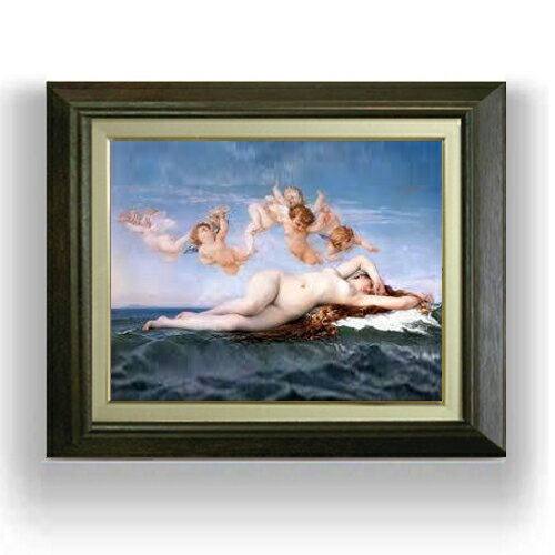 【油絵 直筆仕上げ】カバネス ヴィーナスの誕生 F6 【額入り】 絵画 販売 6号 油彩 人物画 556×465mm 複製画 送料無料 プレゼント ギフト 開店...