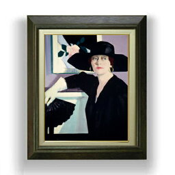 【油絵 直筆仕上げ】フランシス・カデル Portrait of a Lady in Black F6 【額入り】 絵画 販売 6号 油彩 抽象画 556×465mm 複製画 送料無料 プレゼント ギフト 開店祝い 開業祝い 退職祝い 新築祝い リビング 玄関 モダン アートフレーム 壁掛け