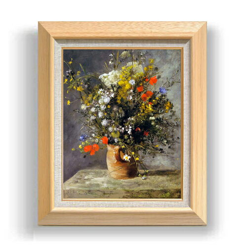 【油絵 直筆仕上げ】ルノワール Flowers in a Vase F6 【額入り】 絵画 販売 6号 油彩 静物画 556×465mm 複製画 送料無料 プレ...