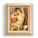 【油絵 直筆仕上げ】ルノワール 眠る女 F6 【額入り】 絵画 販売 6号 油彩 人物画 556×465mm 複製画 送料無料 プレゼント ギフト 開店祝い 開業祝い 退職祝い 新築祝い リビング 玄関 モダン アートフレーム 壁掛け