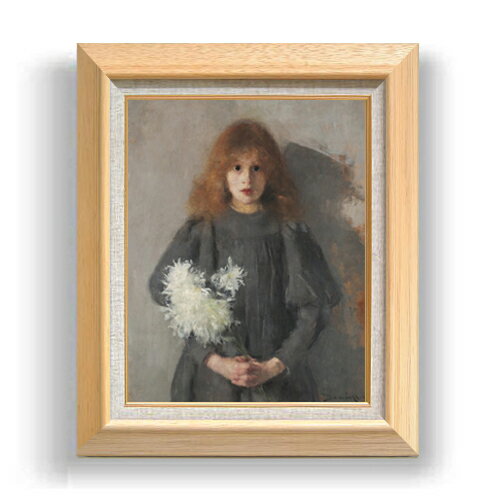 ������ ľɮ�ž夲�ۥܥ��ʥ󥹥� Girl with Chrysanthemums F6 �ڳ������ ���� ���� 6�� ���� ��ʪ�� 556��465mm ʣ����...