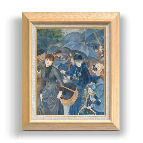 【油絵 直筆仕上げ】ルノワール 雨傘 F6 【額入り】 絵画 販売 6号 油彩 人物画 556×465mm 複製画 送料..