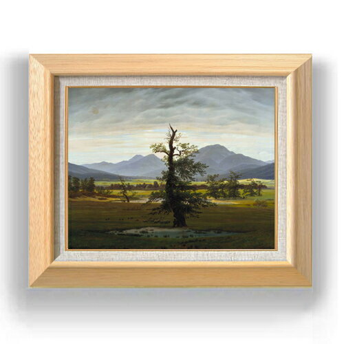 【油絵 直筆仕上げ】フリードリヒ Solitary Tree F6 【額入り】 絵画 販売 6号 油彩 風景画 556×465mm ..
