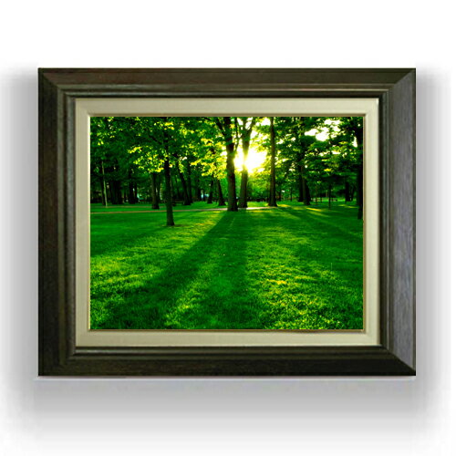 【油絵 直筆仕上げ】樹光 F6サイズ 額入り 【キャンバス・アクリル/額入り】 油彩 風景画 オリジナルインテリア絵画 風水画 556×465mm 複製画 送料無料 プレゼント ギフト 開店祝い 開業祝い 退職祝い 新築祝い リビング 玄関 モダン アートフレーム 壁掛け