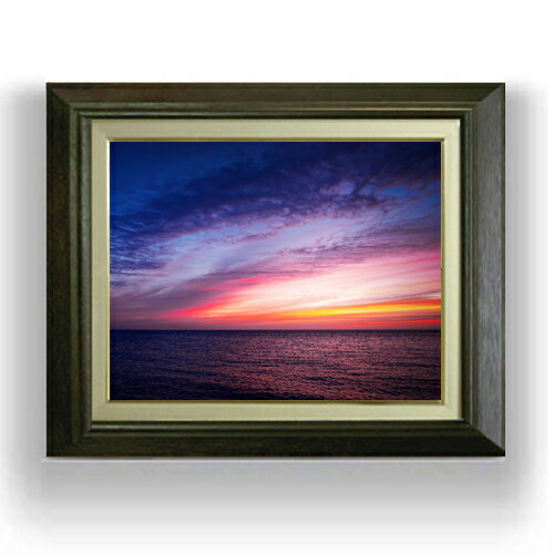 【油絵 直筆仕上げ】リシベーションの海 F6サイズ 額入り 【キャンバス・アクリル/額入り】 油彩 風景..