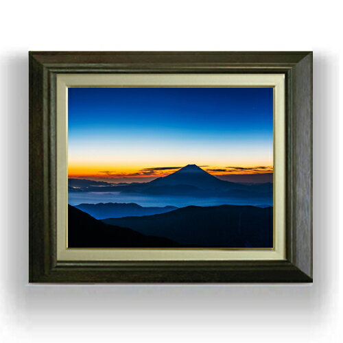 【油絵 直筆仕上げ】富士山 -麓の明かり- F6サイズ 額入り 【キャンバス・アクリル/額入り】 油彩 風景..