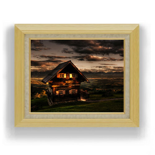 【油絵 直筆仕上げ】サンブレット丘から F6サイズ 額入り 【キャンバス・アクリル/額入り】 油彩 風景..