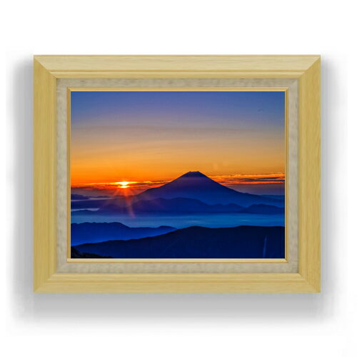 【油絵 直筆仕上げ】富士山-日の出- F6サイズ 額入り 【キャンバス・アクリル/額入り】 油彩 風景画 オリジナルインテリア絵画 風水画 556×465mm ...