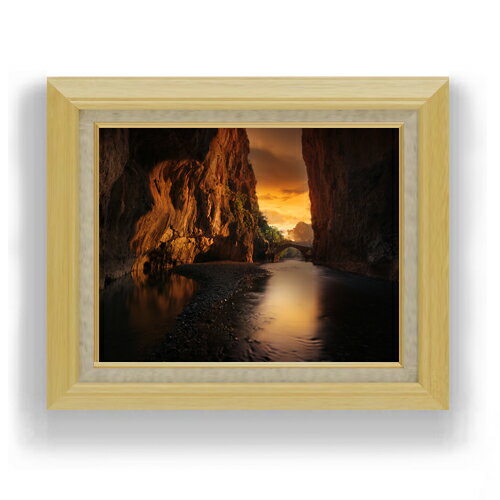 【油絵 直筆仕上げ】風光なるキャニオン F6サイズ 額入り 【キャンバス・アクリル/額入り】 油彩 風景..