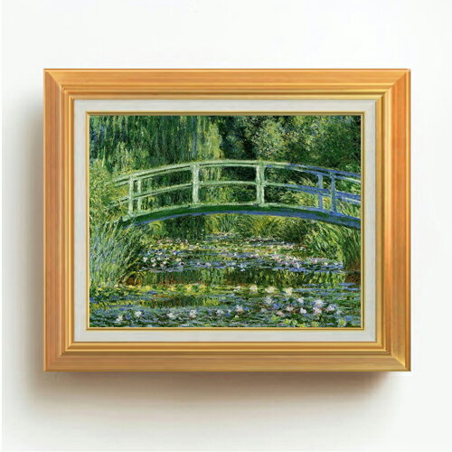 Rakuten - 【油絵 直筆仕上げ】クロード・モネ 白い睡蓮 F6 【アップグレード額】 絵画 販売 6号 油彩 風景画 558×467mm 複製画 送料無料 プレゼント ギフト 開店祝い 開業祝い 退職祝い 新築祝い リビング 玄関 モダン アートフレーム 壁掛け