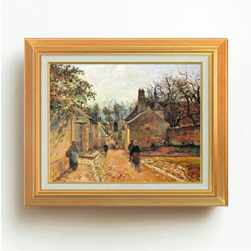 【油絵 直筆仕上げ】ピサロ ルーヴシエンヌのヴォワザン通り F6 【アップグレード額】 絵画 販売 6号 ..