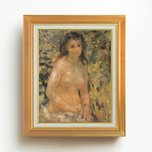 Rakuten - 【油絵 直筆仕上げ】ルノワール 日なたの裸婦 F6 【アップグレード額】 絵画 販売 6号 油彩 人物画 558×467mm 複製画 送料無料 プレゼント ギフト 開店祝い 開業祝い 退職祝い 新築祝い リビング 玄関 モダン アートフレーム 壁掛け