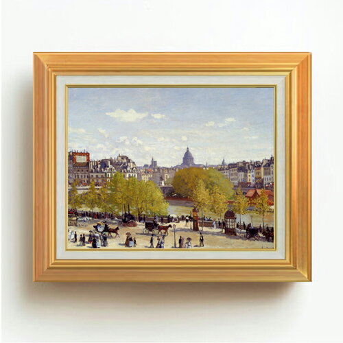 絵自体（キャンバス）の大きさ　410×318mm 表面アクリル透明保護板　額縁吊り紐　付属 ※一部在庫商品は早期出荷可能の場合がございます。 お急ぎに際は別途Eメールにてお問い合わせください。 お問い合わせメールアドレス 　shopmaster@artrest.jp 【留意事項】 ※注文個数によりお届け日が変わることがあります。 ※直筆仕上げ商品のため色彩が若干異なる場合がございますので 予めご了承くださいませ。 絵画 販売 インテリア 油絵 油彩 壁掛け 複製画 風景画 ゴッホ モネ ルノワール その他 静物画 肖像画 アート プレゼント 開業祝い 退職祝い 新築祝い 玄関 リビングアート 風水 縁起 フレーム 贈り物クロード・モネ ルーヴル河岸