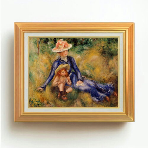 Rakuten - 【油絵 直筆仕上げ】ルノワール イボンヌとジェーン F6 【アップグレード額】 絵画 販売 6号 油彩 人物画 558×467mm 複製画 送料無料 プレゼント ギフト 開店祝い 開業祝い 退職祝い 新築祝い リビング 玄関 モダン アートフレーム 壁掛け