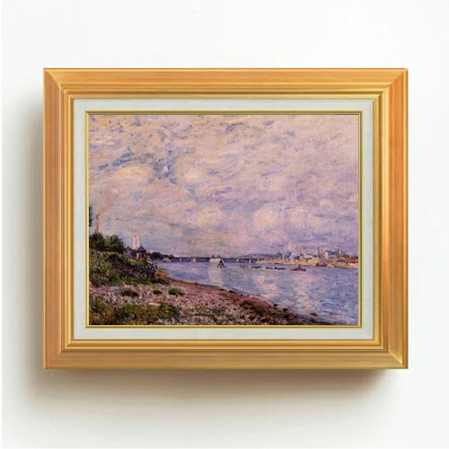 【油絵 直筆仕上げ】シスレー ブージヴァルの風景 F6 【アップグレード額】 絵画 販売 6号 油彩 風景画..