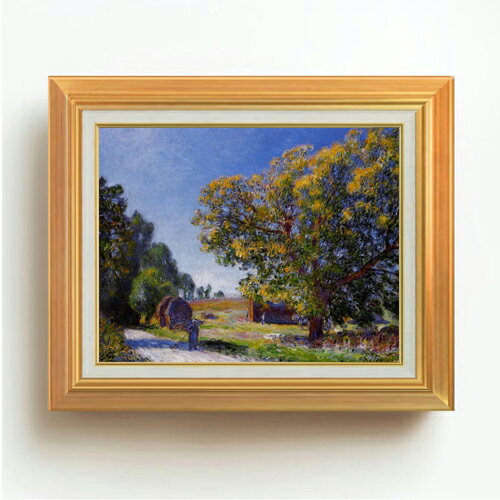 【油絵 直筆仕上げ】シスレー 森林、まわりの風景 F6 【アップグレード額】 絵画 販売 6号 油彩 風景画..
