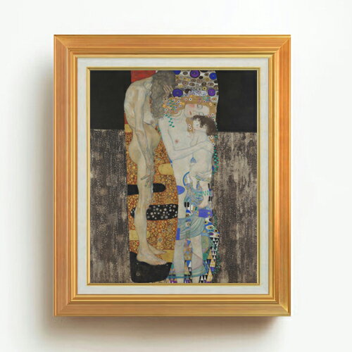 Rakuten - 【油絵 直筆仕上げ】クリムト Le tre et F6 【アップグレード額】 絵画 販売 6号 油彩 抽象画 558×467mm 複製画 送料無料 プレゼント ギフト 開店祝い 開業祝い 退職祝い 新築祝い リビング 玄関 モダン アートフレーム 壁掛け