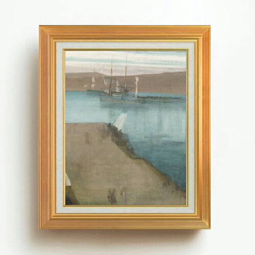 【油絵 直筆仕上げ】ホイッスラー Valparaiso Harbor F6 【アップグレード額】 絵画 販売 6号 油彩 抽象画 558×467mm 複製画 送料無料 プレゼント ギフト 開店祝い 開業祝い 退職祝い 新築祝い リビング 玄関 モダン アートフレーム 壁掛け