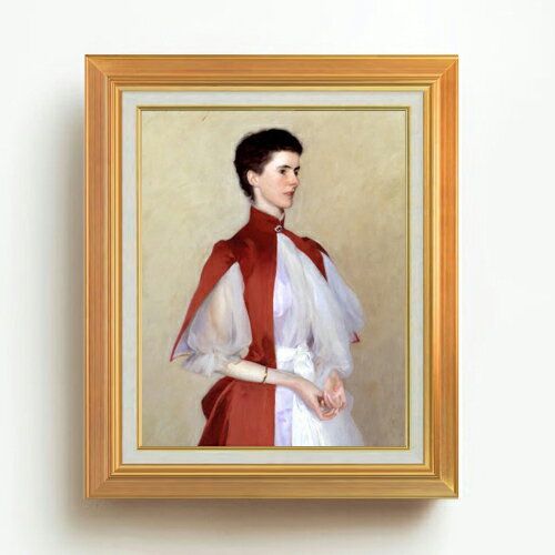 人物画 - 【油絵 直筆仕上げ】サージェント Portrait of Mrs Robert Harrison F6 【アップグレード額】 絵画 販売 6号 油彩 人物画 558×467mm 複製画 送料無料 プレゼント ギフト 開店祝い 開業祝い 退職祝い 新築祝い リビング 玄関 モダン アートフレーム 壁掛け