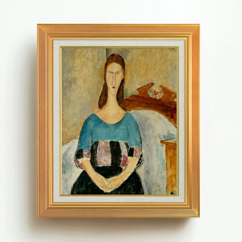 モディリアーニ Portrait of Jeanne Hebuterne F6  絵画 販売 6号 油彩 人物画 558×467mm 複製画 送料無料 プレゼント ギフト 開店祝い 開業祝い 退職祝い 新築祝い リビング 玄関 モダン アートフレーム 壁掛け