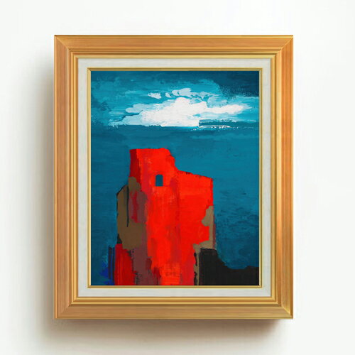 Rakuten - 【油絵 直筆仕上げ】ウィーナー ブルクルイネ F6 【アップグレード額】 絵画 販売 6号 油彩 抽象画 558×467mm 複製画 送料無料 プレゼント ギフト 開店祝い 開業祝い 退職祝い 新築祝い リビング 玄関 モダン アートフレーム 壁掛け