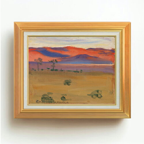 Rakuten - 【油絵 直筆仕上げ】カレラ サバンナの夕日 F6 【アップグレード額】 絵画 販売 6号 油彩 抽象画 558×467mm 複製画 送料無料 プレゼント ギフト 開店祝い 開業祝い 退職祝い 新築祝い リビング 玄関 モダン アートフレーム 壁掛け