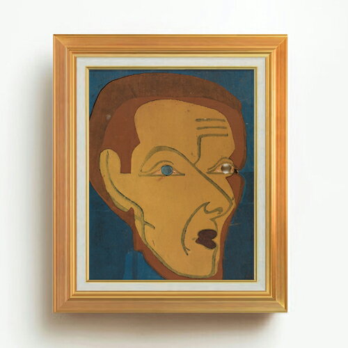 【油絵 直筆仕上げ】キルヒナー セルプストポートレット、ファーブシュトック F6 【アップグレード額】 絵画 販売 6号 油彩 抽象画 558×467mm 複製画 送料無料 プレゼント ギフト 開店祝い 開業祝い 退職祝い 新築祝い リビング 玄関 モダン アートフレーム 壁掛け