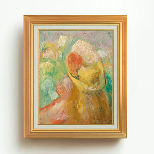 Rakuten - 【油絵 直筆仕上げ】ルノワール 黄色い帽子をかぶった女の子 F6 【アップグレード額】 絵画 販売 6号 油彩 抽象画 558×467mm 複製画 送料無料 プレゼント ギフト 開店祝い 開業祝い 退職祝い 新築祝い リビング 玄関 モダン アートフレーム 壁掛け