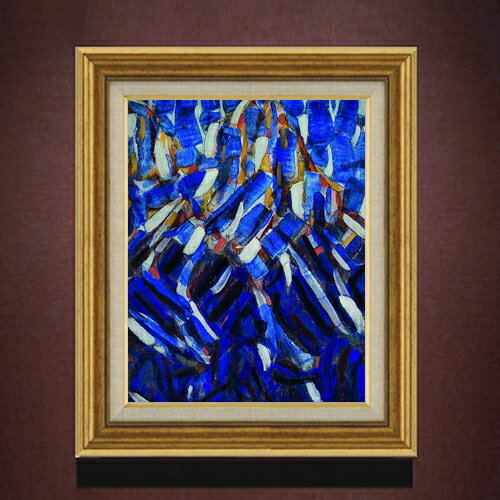 クリスティアン・ロールフス Abstraction (the Blue Mountain) F6  絵画 販売 6号 油彩 抽象画 558×467mm 複製画 送料無料 プレゼント ギフト 開店祝い 開業祝い 退職祝い 新築祝い リビング 玄関 モダン アートフレーム 壁掛け