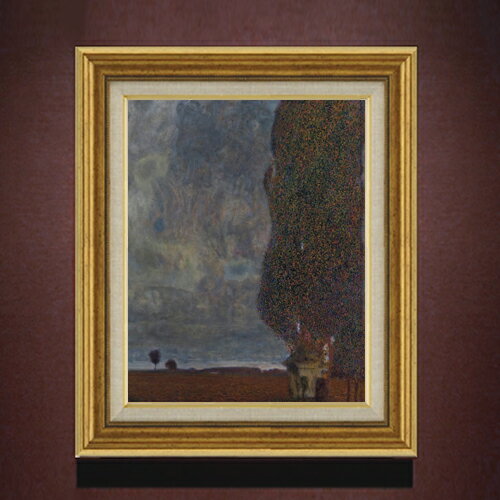【油絵 直筆仕上げ】クリムト The Large Poplar 2 F6 【アップグレード額】 絵画 販売 6号 油彩 抽象画 558×467mm 複製画 送料無料 プレゼント ギフト 開店祝い 開業祝い 退職祝い 新築祝い リビング 玄関 モダン アートフレーム 壁掛け