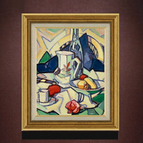 Rakuten - 【油絵 直筆仕上げ】サミュエル・ペプロー Still Life F6 【アップグレード額】 絵画 販売 6号 油彩 抽象画 558×467mm 複製画 送料無料 プレゼント ギフト 開店祝い 開業祝い 退職祝い 新築祝い リビング 玄関 モダン アートフレーム 壁掛け