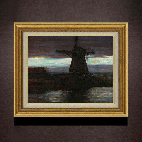 Rakuten - 【油絵 直筆仕上げ】ピート・モンドリアン Stammer Mill with Streaked Sky F6 【アップグレード額】 絵画 販売 6号 油彩 抽象画 558×467mm 複製画 送料無料 プレゼント ギフト 開店祝い 開業祝い 退職祝い 新築祝い リビング 玄関 モダン アートフレーム 壁掛け
