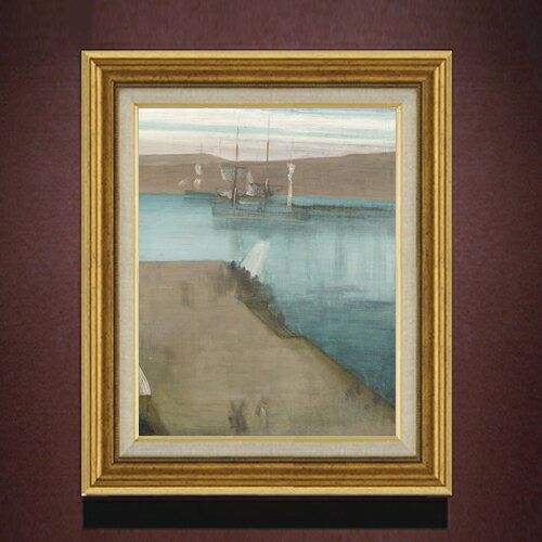 ホイッスラー Valparaiso Harbor F6  絵画 販売 6号 油彩 抽象画 558×467mm 複製画 送料無料 プレゼント ギフト 開店祝い 開業祝い 退職祝い 新築祝い リビング 玄関 モダン アートフレーム 壁掛け