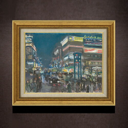Rakuten - 【油絵 直筆仕上げ】パシュケ ポツダム広場 F6 【アップグレード額】 絵画 販売 6号 油彩 抽象画 558×467mm 複製画 送料無料 プレゼント ギフト 開店祝い 開業祝い 退職祝い 新築祝い リビング 玄関 モダン アートフレーム 壁掛け