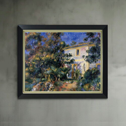 【油絵 直筆仕上げ】ルノワール アルジェの風景 F6 【シンプルフレーム】 絵画 販売 6号 油彩 風景画 440×348mm 複製画 送料無料 プレゼント ギフト 開店祝い 開業祝い 退職祝い 新築祝い リビング 玄関 モダン アートフレーム 壁掛け