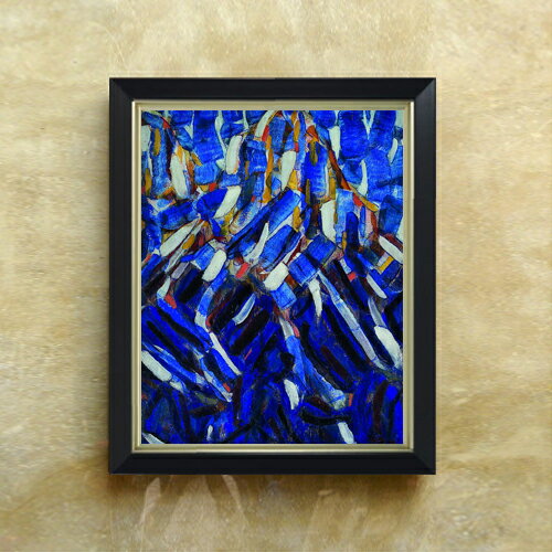 クリスティアン・ロールフス Abstraction (the Blue Mountain) F6  絵画 販売 6号 油彩 抽象画 440×348mm 複製画 送料無料 プレゼント ギフト 開店祝い 開業祝い 退職祝い 新築祝い リビング 玄関 モダン アートフレーム 壁掛け