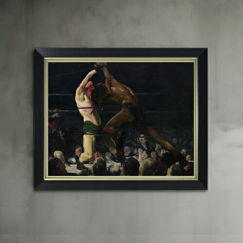 【油絵 直筆仕上げ】ジョージ・ベローズ Both Members of This Club F6 【シンプルフレーム】 絵画 販売 6号 油彩 抽象画 440×348mm 複..