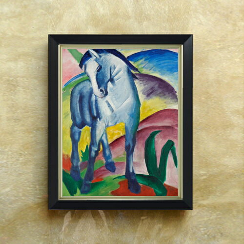 絵自体（キャンバス）の大きさ　410×318mm 表面アクリル透明保護板　額縁吊り紐　付属 ※一部在庫商品は早期出荷可能の場合がございます。 お急ぎに際は別途Eメールにてお問い合わせください。 お問い合わせメールアドレス 　shopmaster@artrest.jp 【留意事項】 ※注文個数によりお届け日が変わることがあります。 ※直筆仕上げ商品のため色彩が若干異なる場合がございますので 予めご了承くださいませ。 絵画 販売 インテリア 油絵 油彩 壁掛け 複製画 風景画 ゴッホ モネ ルノワール その他 静物画 肖像画 アート プレゼント 開業祝い 退職祝い 新築祝い 玄関 リビングアート 風水 縁起 フレーム 贈り物フランツ Blue Horse