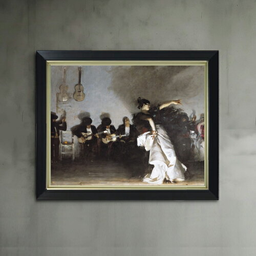 絵自体（キャンバス）の大きさ　410×318mm 表面アクリル透明保護板　額縁吊り紐　付属 ※一部在庫商品は早期出荷可能の場合がございます。 お急ぎに際は別途Eメールにてお問い合わせください。 お問い合わせメールアドレス 　shopmaster@artrest.jp 【留意事項】 ※注文個数によりお届け日が変わることがあります。 ※直筆仕上げ商品のため色彩が若干異なる場合がございますので 予めご了承くださいませ。 絵画 販売 インテリア 油絵 油彩 壁掛け 複製画 風景画 ゴッホ モネ ルノワール その他 静物画 肖像画 アート プレゼント 開業祝い 退職祝い 新築祝い 玄関 リビングアート 風水 縁起 フレーム 贈り物サージェント El Jaleo