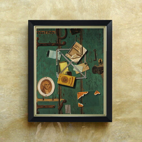 樂天商城 - 【油絵 直筆仕上げ】ジョン・F・ペト A Closet Door F6 【シンプルフレーム】 絵画 販売 6号 油彩 風景画 440×348mm 複製画 送料無料 プレゼント ギフト 開店祝い 開業祝い 退職祝い 新築祝い リビング 玄関 モダン アートフレーム 壁掛け