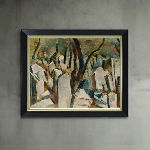 【油絵 直筆仕上げ】ヴァルデック プラハのユダヤ教会 F6 【シンプルフレーム】 絵画 販売 6号 油彩 風景画 440×348mm 複製画 送料無料 プレゼント ギフト 開店祝い 開業祝い 退職祝い 新築祝い リビング 玄関 モダン アートフレーム 壁掛け