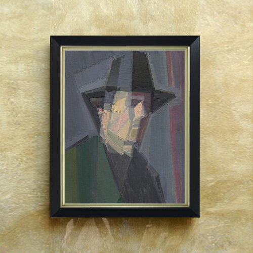 【油絵 直筆仕上げ】ヴァルミエ 自画像 F6 【シンプルフレーム】 絵画 販売 6号 油彩 人物画 440×348mm..