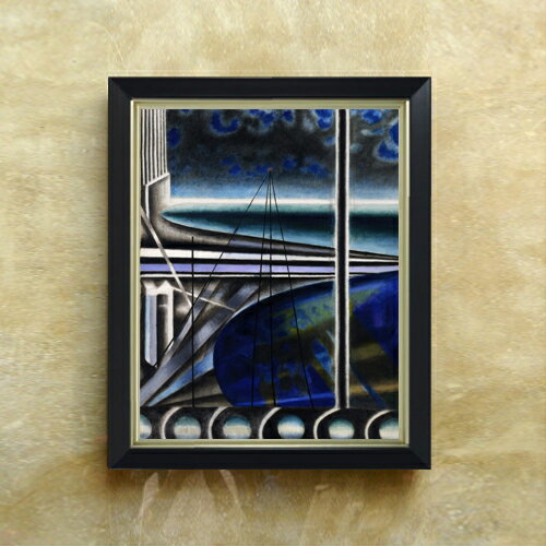 【油絵 直筆仕上げ】ステラ メトロポリタン港 F6 【シンプルフレーム】 絵画 販売 6号 油彩 抽象画 440..