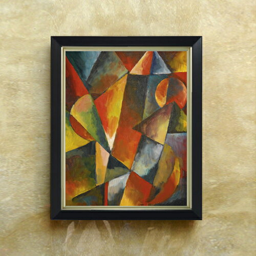 Rakuten - 【油絵 直筆仕上げ】トップ　無題（1919） F6 【シンプルフレーム】 絵画 販売 6号 油彩 抽象画 440×348mm 複製画 送料無料 プレゼント ギフト 開店祝い 開業祝い 退職祝い 新築祝い リビング 玄関 モダン アートフレーム 壁掛け