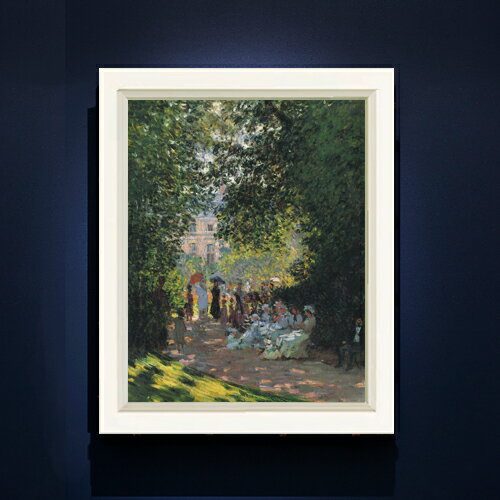 Oil Painting - 【油絵 直筆仕上げ】クロード・モネ モンソー公園2 F6 【シンプルフレーム】 絵画 販売 6号 油彩 風景画 440×348mm 複製画 送料無料 プレゼント ギフト 開店祝い 開業祝い 退職祝い 新築祝い リビング 玄関 モダン アートフレーム 壁掛け