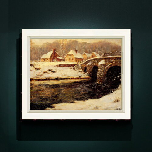 絵自体（キャンバス）の大きさ　410×318mm 表面アクリル透明保護板　額縁吊り紐　付属 ※一部在庫商品は早期出荷可能の場合がございます。 お急ぎに際は別途Eメールにてお問い合わせください。 お問い合わせメールアドレス 　shopmaster@artrest.jp 【留意事項】 ※注文個数によりお届け日が変わることがあります。 ※直筆仕上げ商品のため色彩が若干異なる場合がございますので 予めご了承くださいませ。 絵画 販売 インテリア 油絵 油彩 壁掛け 複製画 風景画 ゴッホ モネ ルノワール その他 静物画 肖像画 アート プレゼント 開業祝い 退職祝い 新築祝い 玄関 リビングアート 風水 縁起 フレーム 贈り物フリット・タヴロー 冬のストーンブリッジ