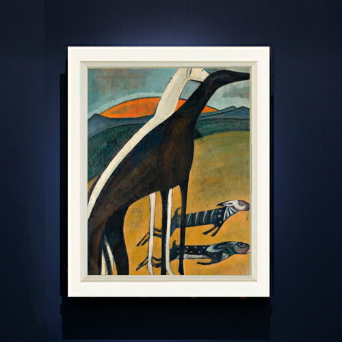 【油絵 直筆仕上げ】アマデオ・デ・ソウザ・カルドソ The Greyhounds F6 【シンプルフレーム】 絵画 販売 6号 油彩 抽象画 440×348mm 複製画 送料無料 プレゼント ギフト 開店祝い 開業祝い 退職祝い 新築祝い リビング 玄関 モダン アートフレーム 壁掛け