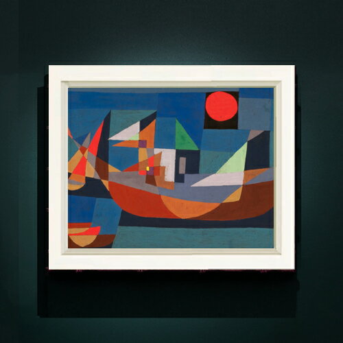 パウル・クレー Ruehende Schiffe F6  絵画 販売 6号 油彩 抽象画 440×348mm 複製画 送料無料 プレゼント ギフト 開店祝い 開業祝い 退職祝い 新築祝い リビング 玄関 モダン アートフレーム 壁掛け